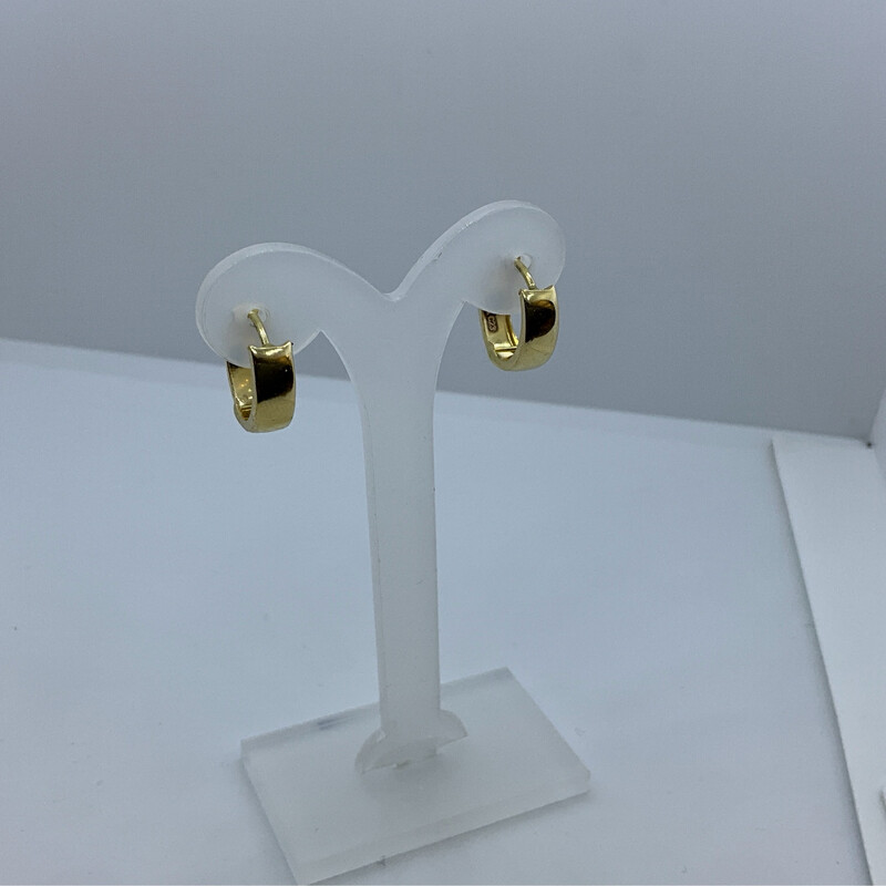 Ohrring für damen und Herren 14K Gold rund 1.5 cm bereit 0.5 