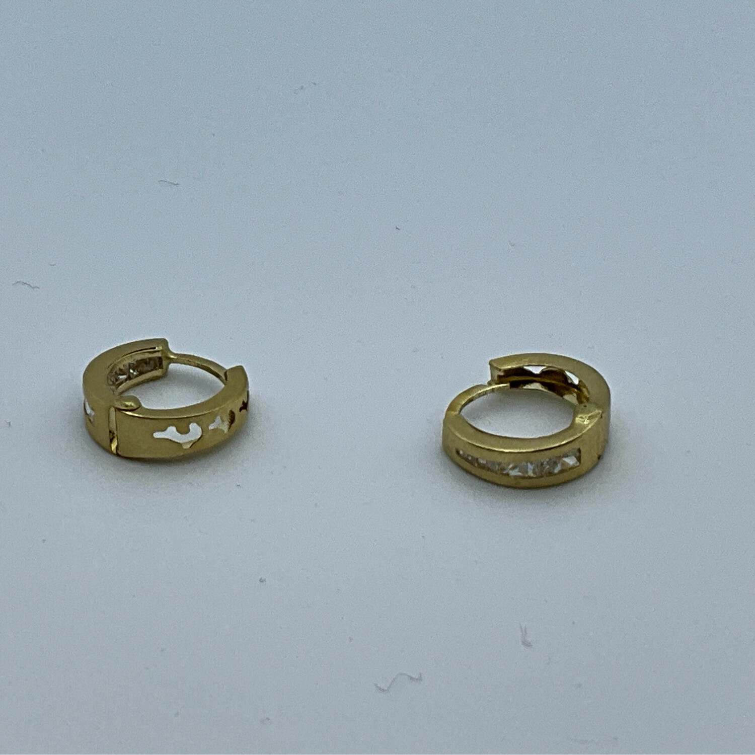 Ohrring 18K Gold unisex rund 1 cm 
