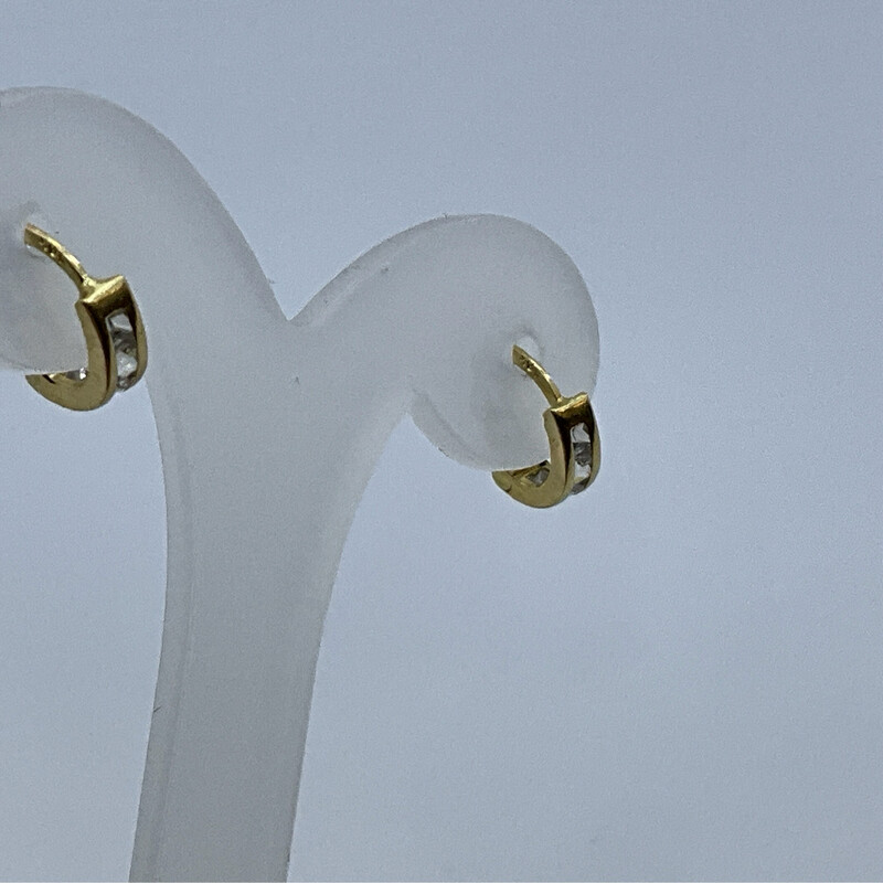Ohrring 18K Gold rund 1 cm 