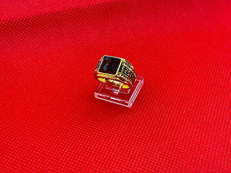 Ring Unisex  Sthal  Schwarz Size 53-53.5