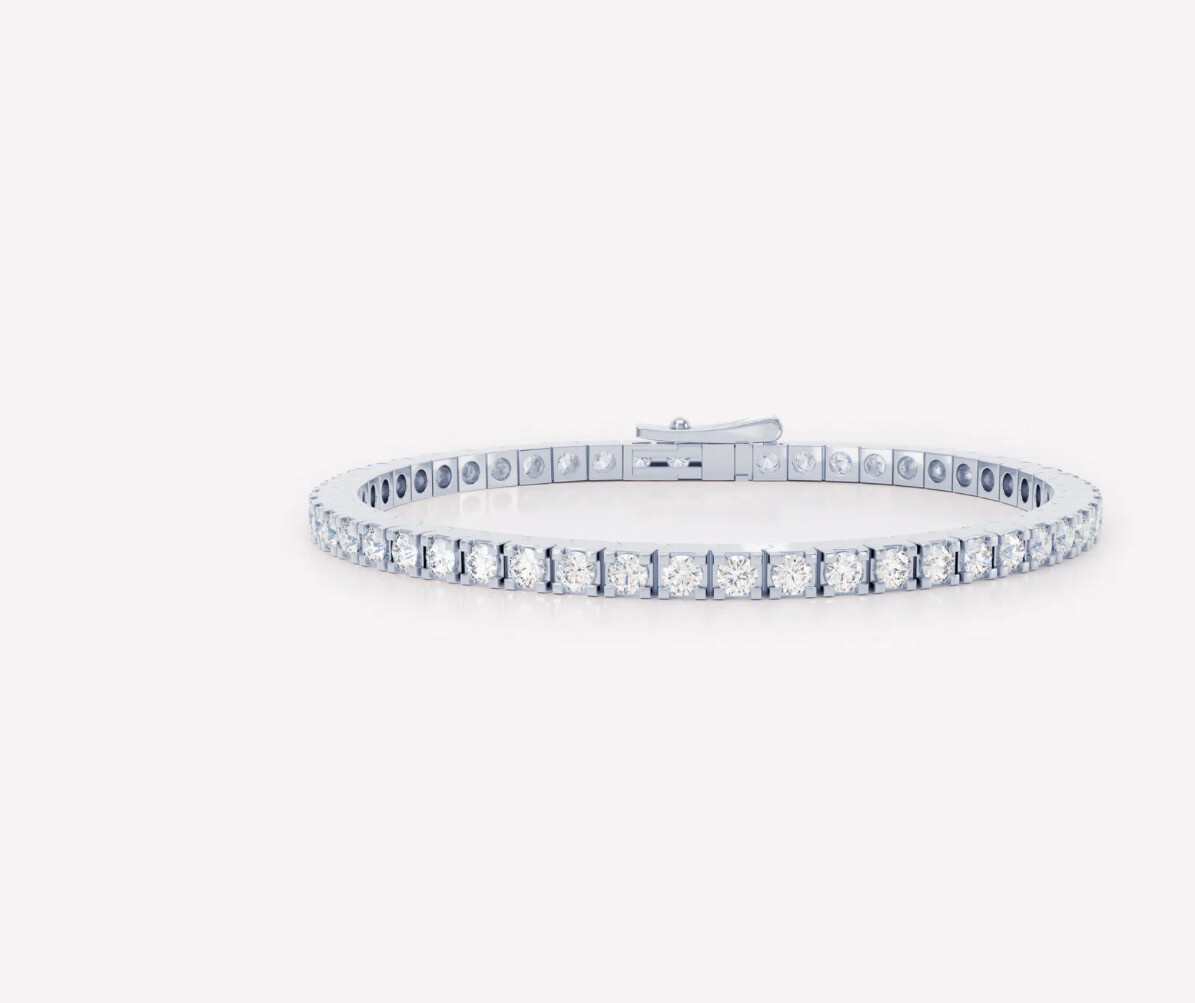 Tennisarmband 18K Weißgold mit DIAMANT Ct 6.53 