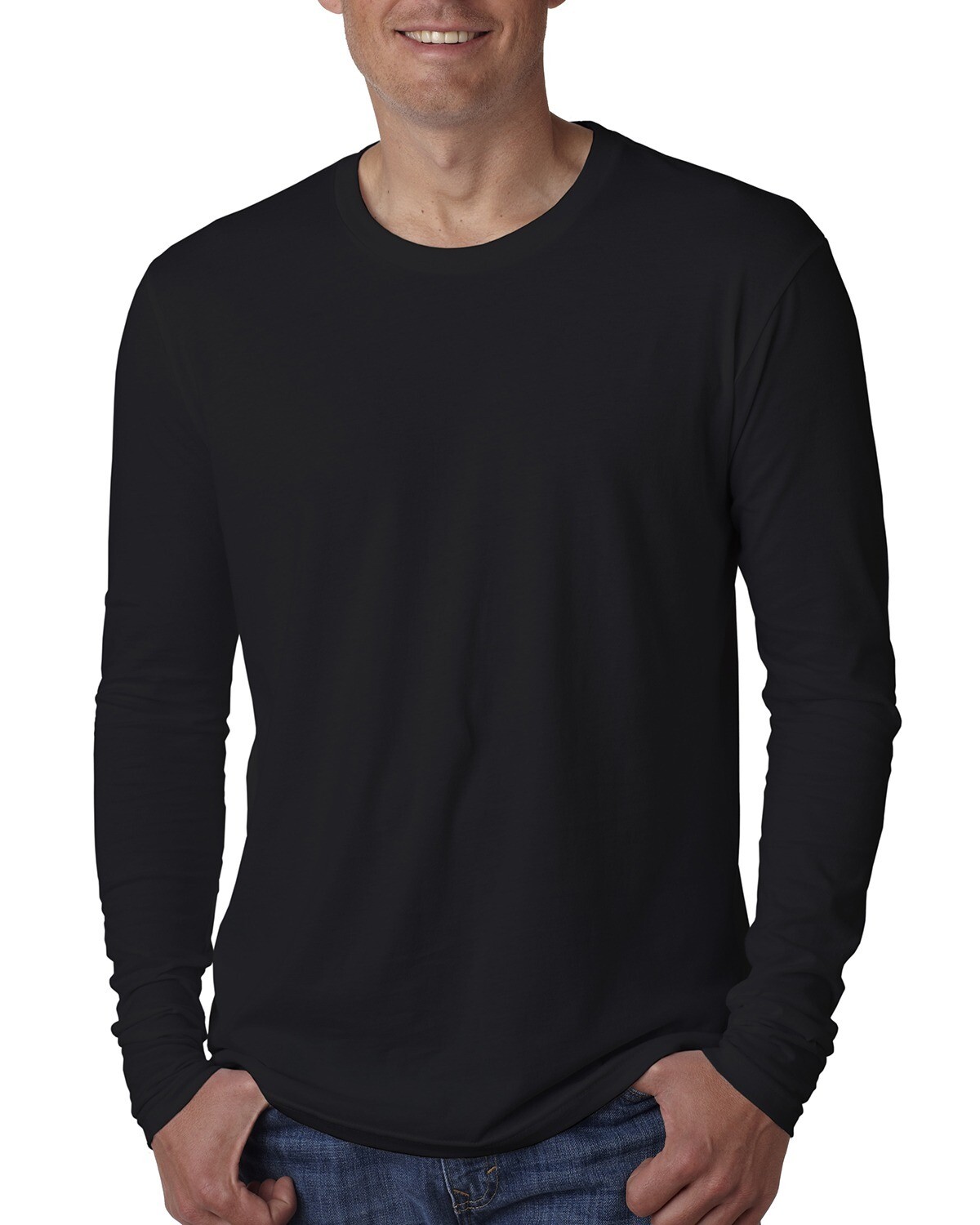 N3601
Next Level Men's Cotton Long-Sleeve Crew, TShirt Color: black