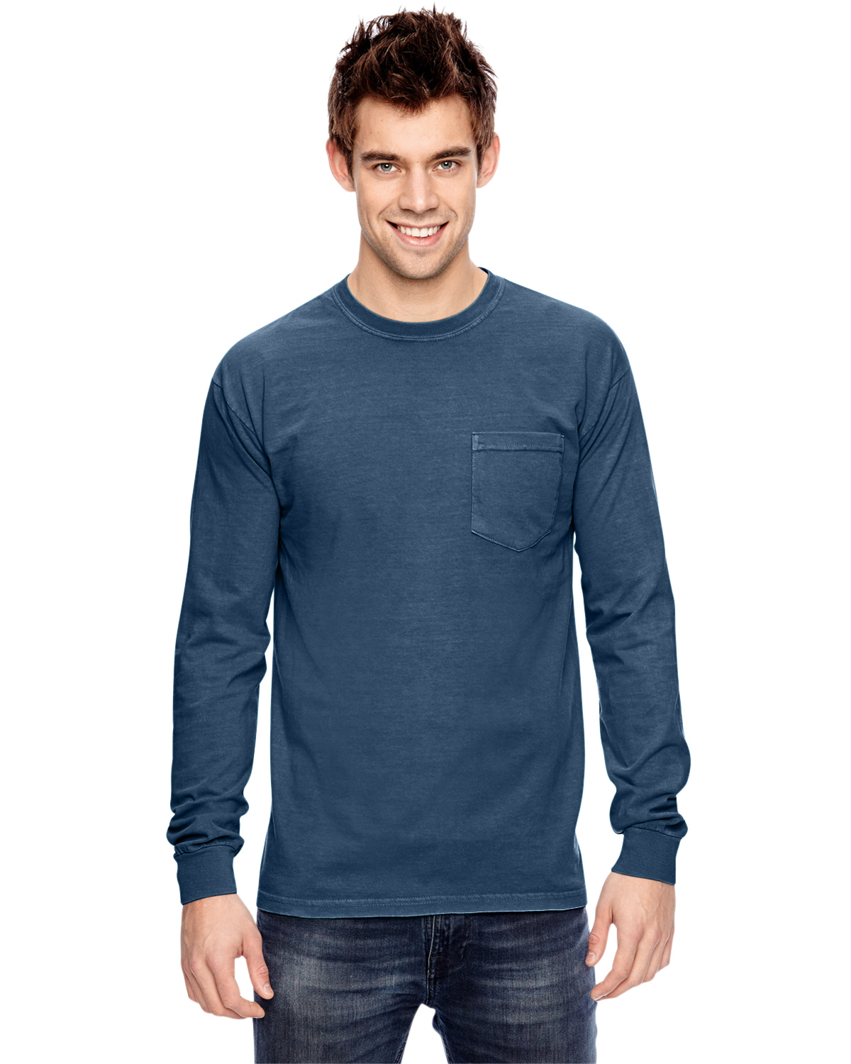 CC4410 - comfort colors long sleeve pocket tee (Frat Favorite)