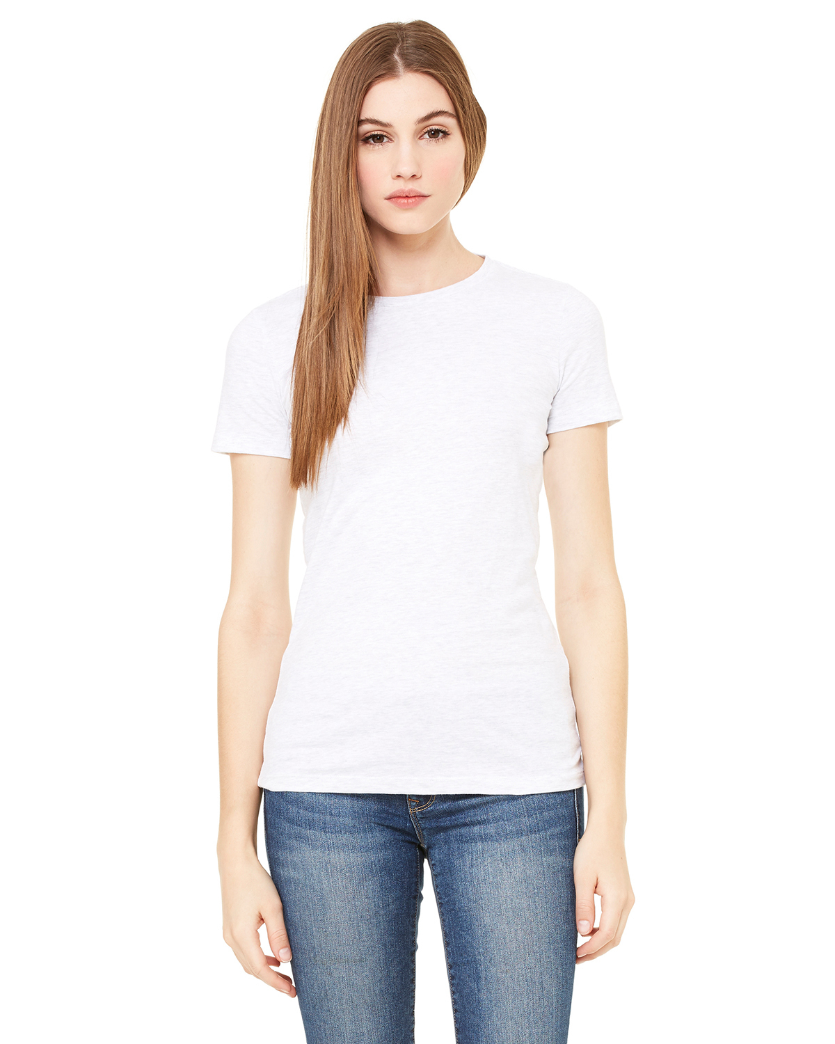 6004 Bella Fashion Fit Womens Tees, TShirt Color: White