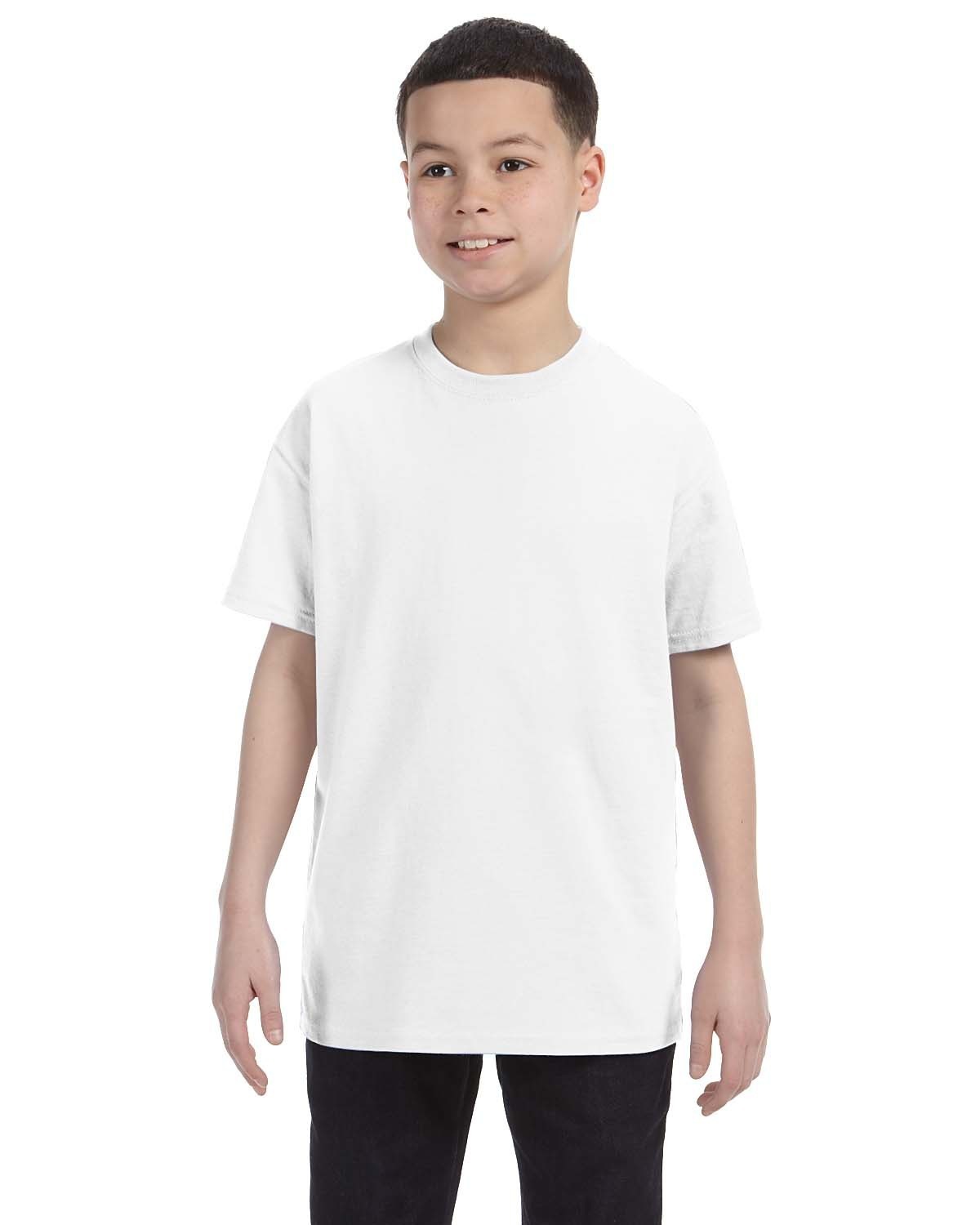 G500B - Gildan Heavy Cotton™ Youth 5.3 oz. T-Shirt, TShirt Color: White