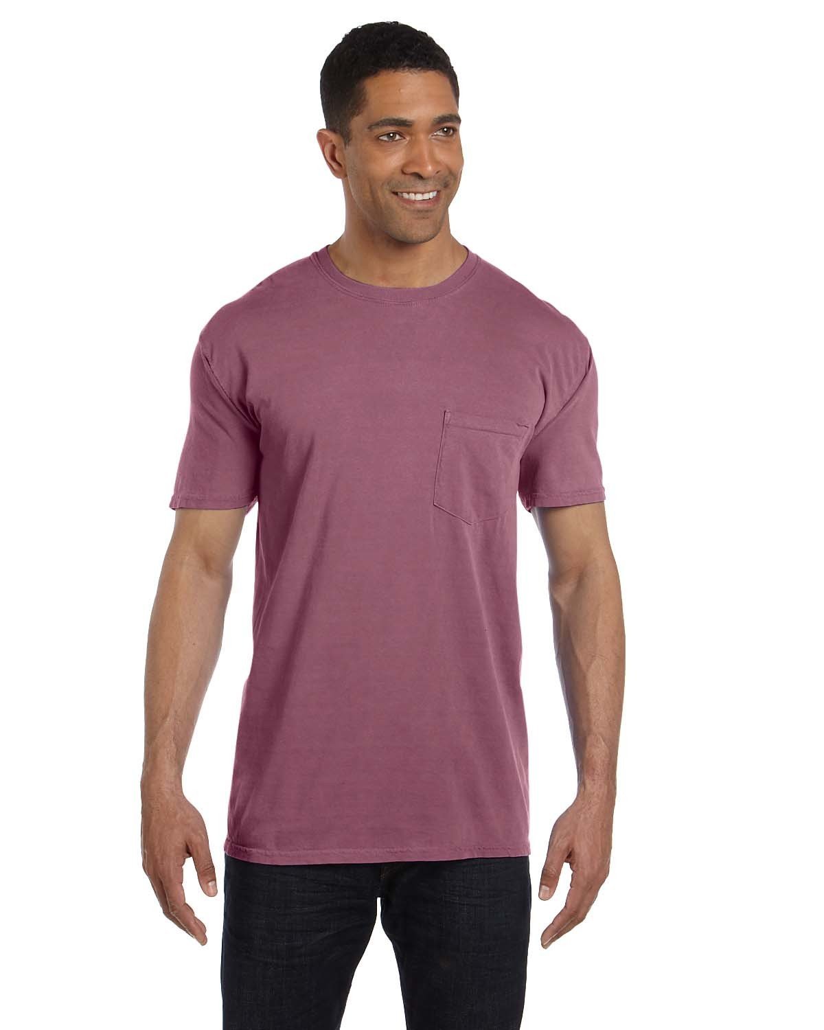 CC6030 - Comfort Colors Adult Short Sleeve Pocket Tee (Frat Favorite), TShirt Color: berry