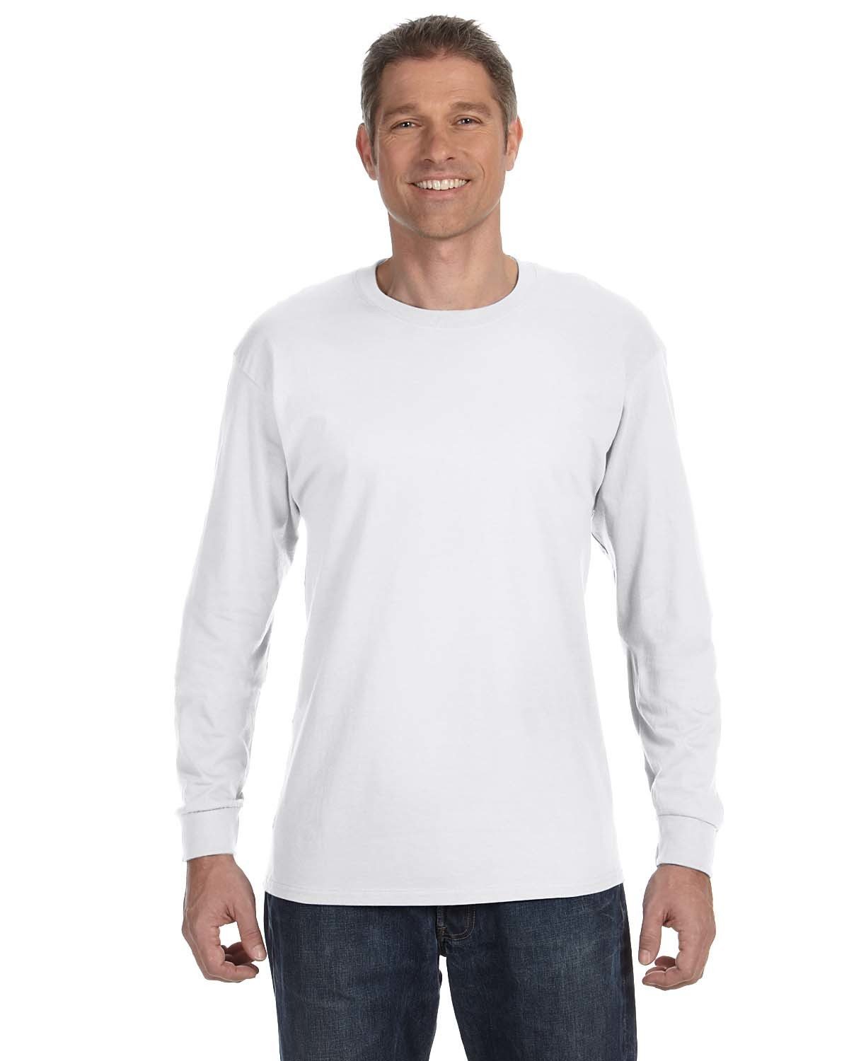 G540 Gildan - 100% Cotton Longsleeve Tee, TShirt Color: White