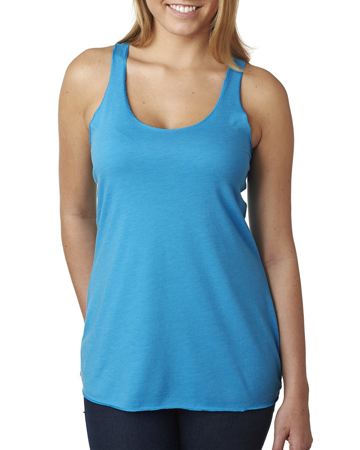NL6733 - WOMENS TRI BLEND RACERBACK TANK TOP, TShirt Color: vintage turquoise