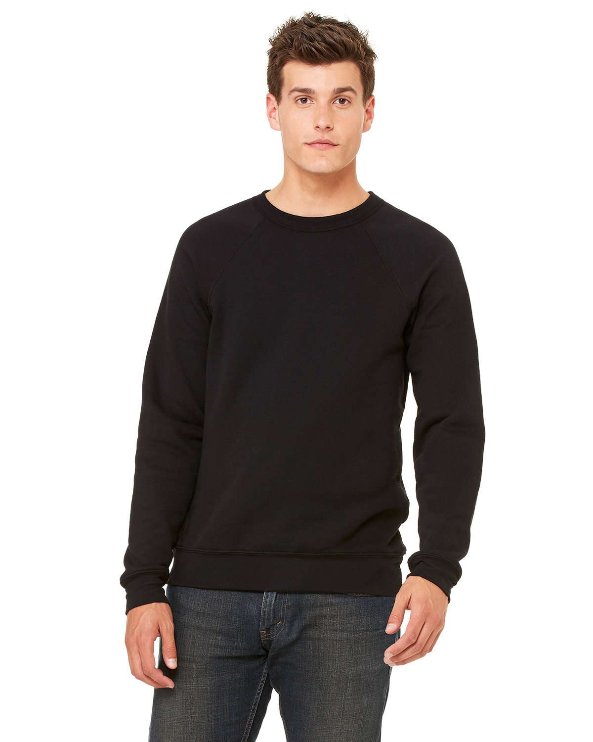 3901 Bella + Canvas Unisex Sponge Fleece Crew Neck Sweatshirt, TShirt Color: BLACK