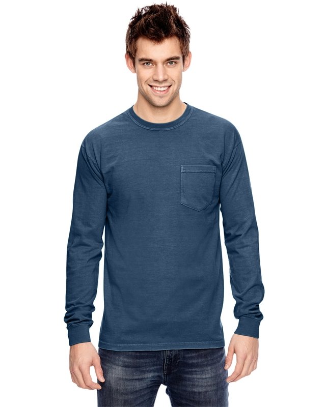 CC4410 - comfort colors long sleeve pocket tee (Frat Favorite)