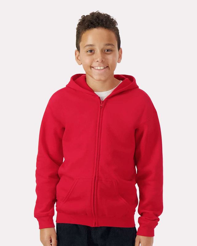 G18600B - Gildan Heavy Blend™ Youth 8 oz., 50/50 Full-Zip Hood