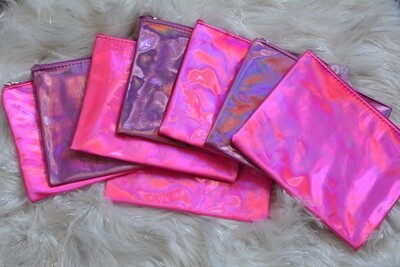 Iridescent Pink Cosmetic Bag