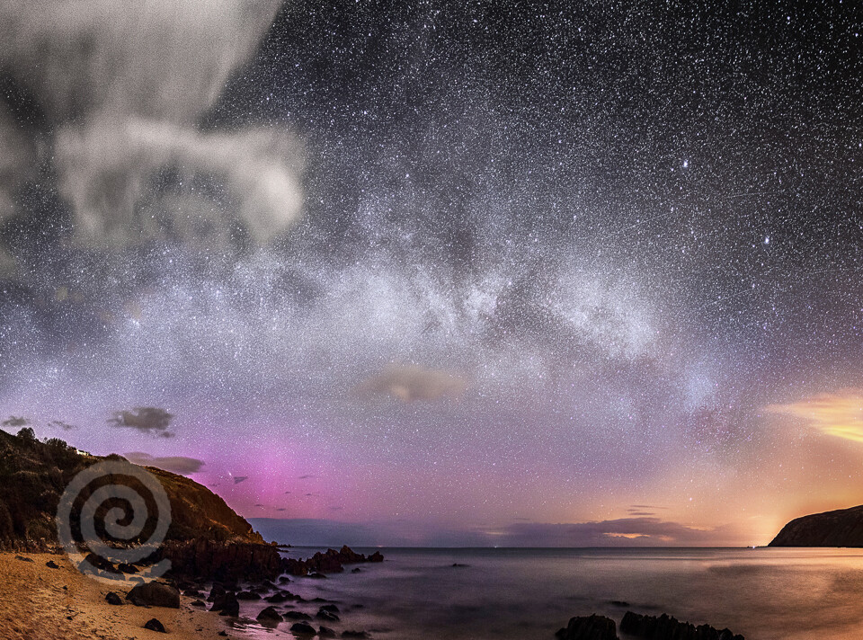 The Northern Lights and the Milky Way at Kinnego Bay