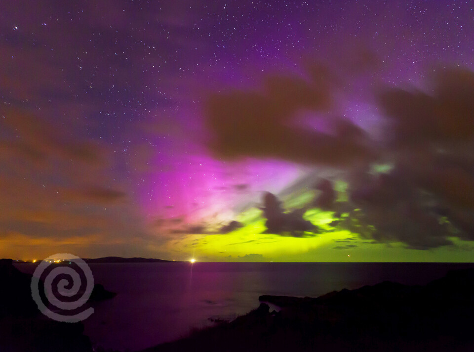 The Northern Lights at the Mouth of Lough Swilly