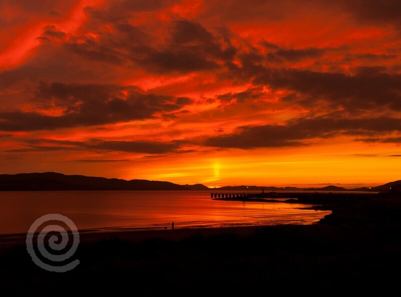 Molten red sunset over Lough Swilly from Buncrana