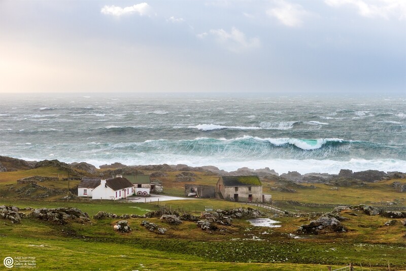 Ineuran Bay Cottage during Storm Isha at Malin Head I