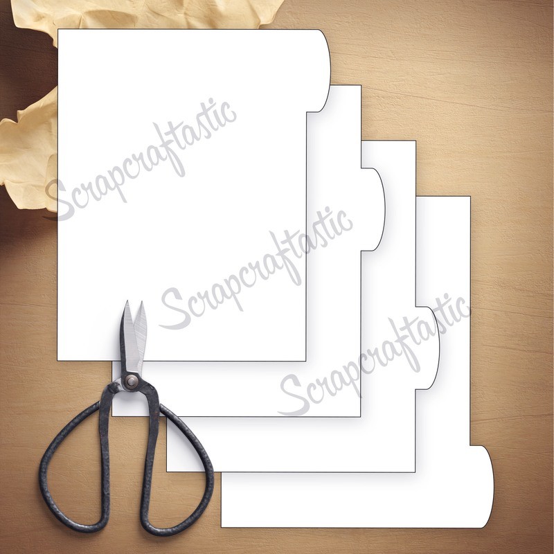 MICRO - 4 Rounded Tab Divider Printable Templates and Cut Files