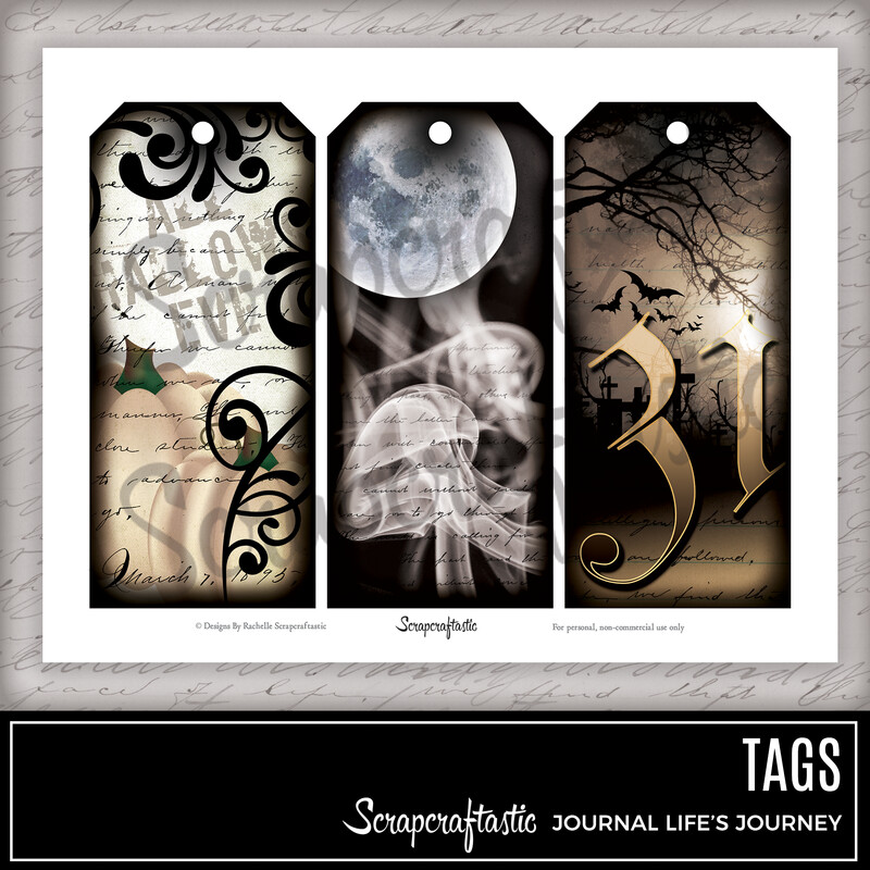 ALL HALLOWS - Halloween Large Printable Tags