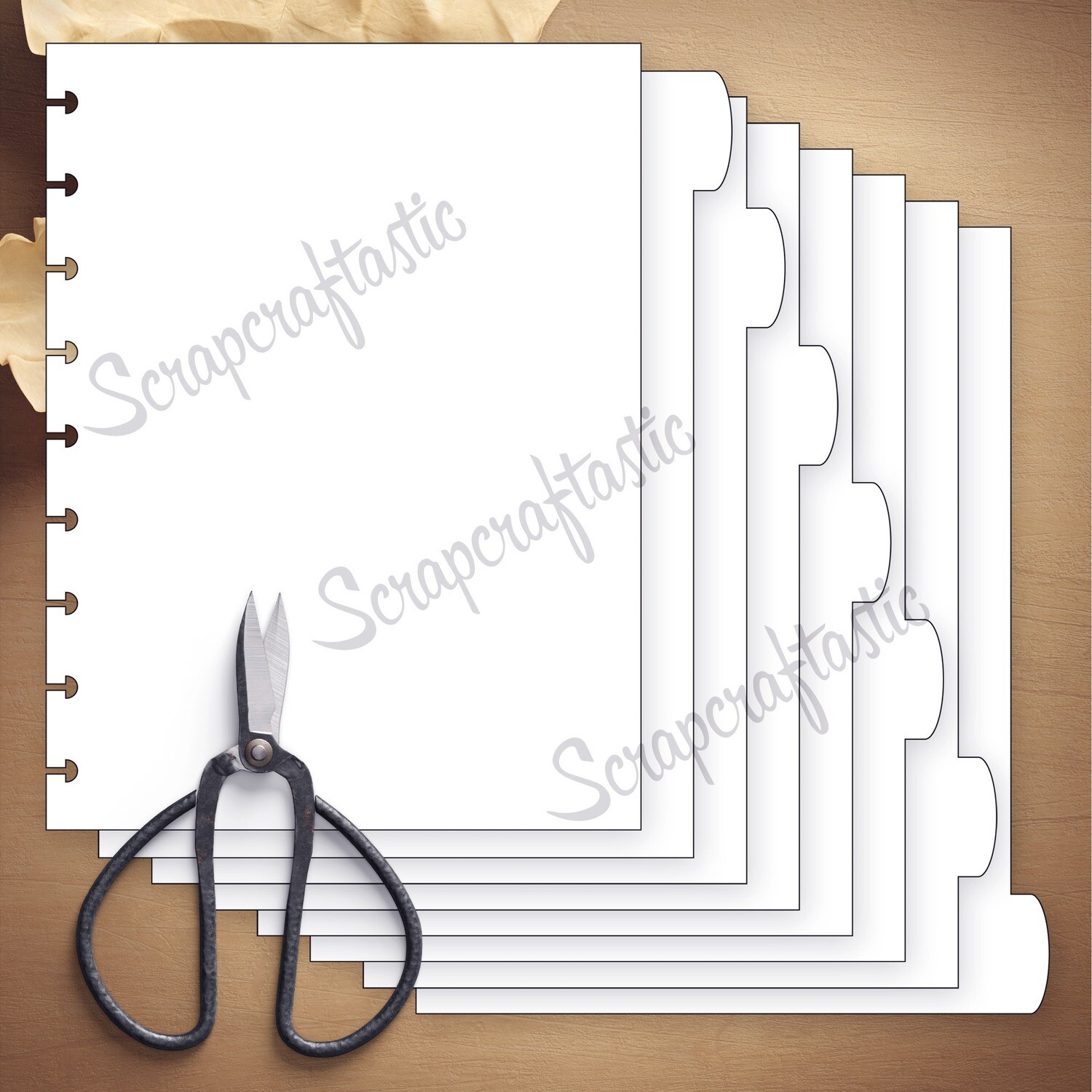 CLASSIC DISC - 7 Rounded Side Tab Divider Printable Templates and Cut Files