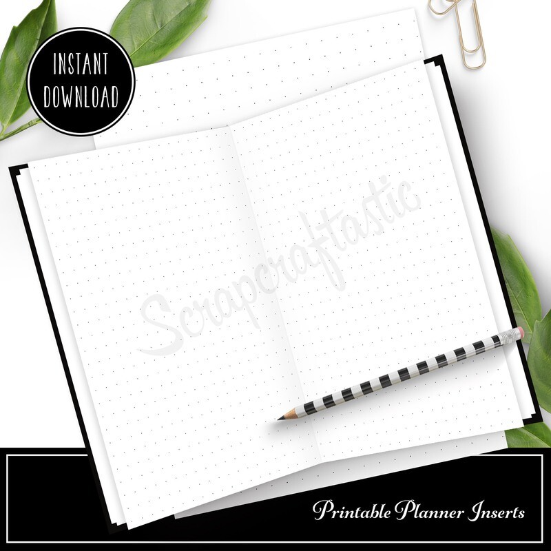 PLANNER BASICS - Printable Dot Grid Pattern for Planners and Traveler's Notebooks