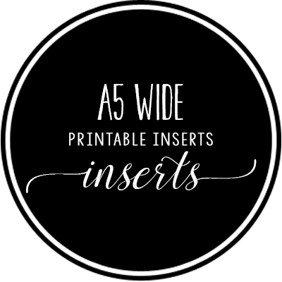 A5 Wide Rings Printable Planner Inserts