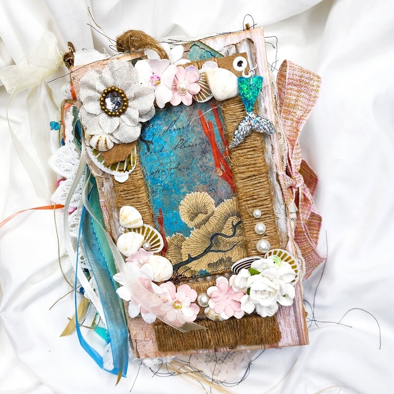 Coastal Sea Themed Handmade Junk Journal