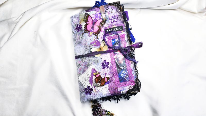 Purple Misprint Upcycled Handmade Junk Journal