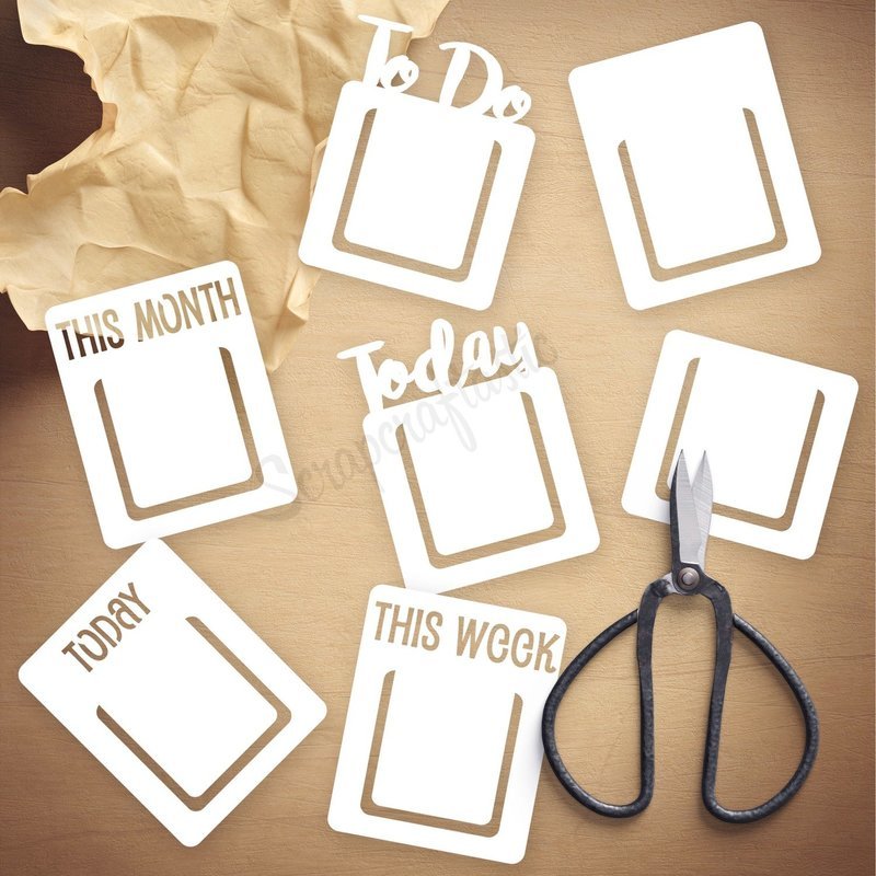 Page Markers Die Cut Template and Cut Files | Digital Download