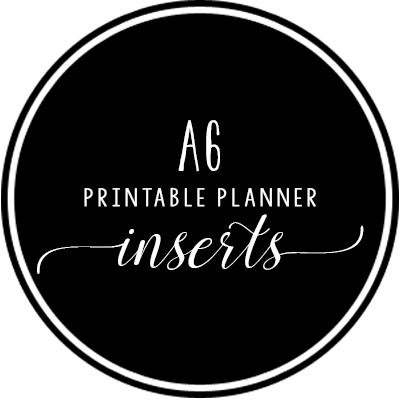 A6 Rings Printable Planner Inserts