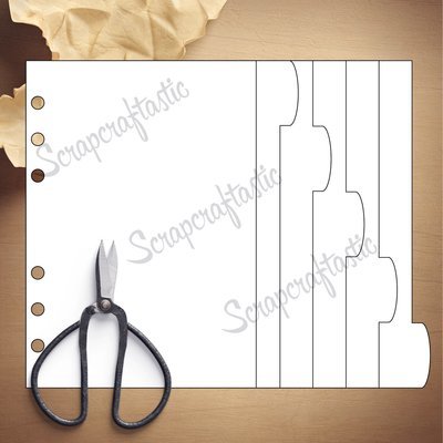 B6 RINGS - 5 Rounded Tab Divider Printable Templates and Cut Files