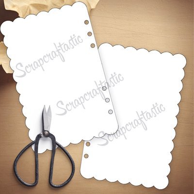 HALF LETTER A5 RINGS - Scallop Dashboard Cut Files and Templates