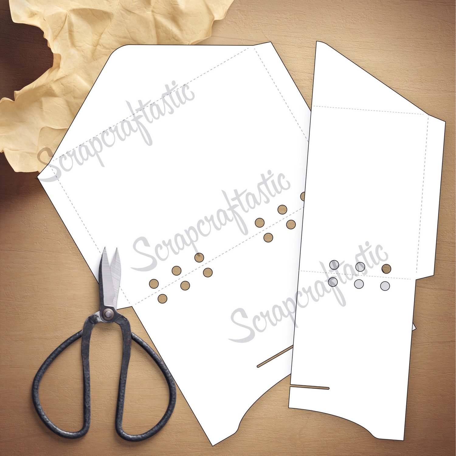 PERSONAL WIDE RINGS - Envelope Template & Cut Files