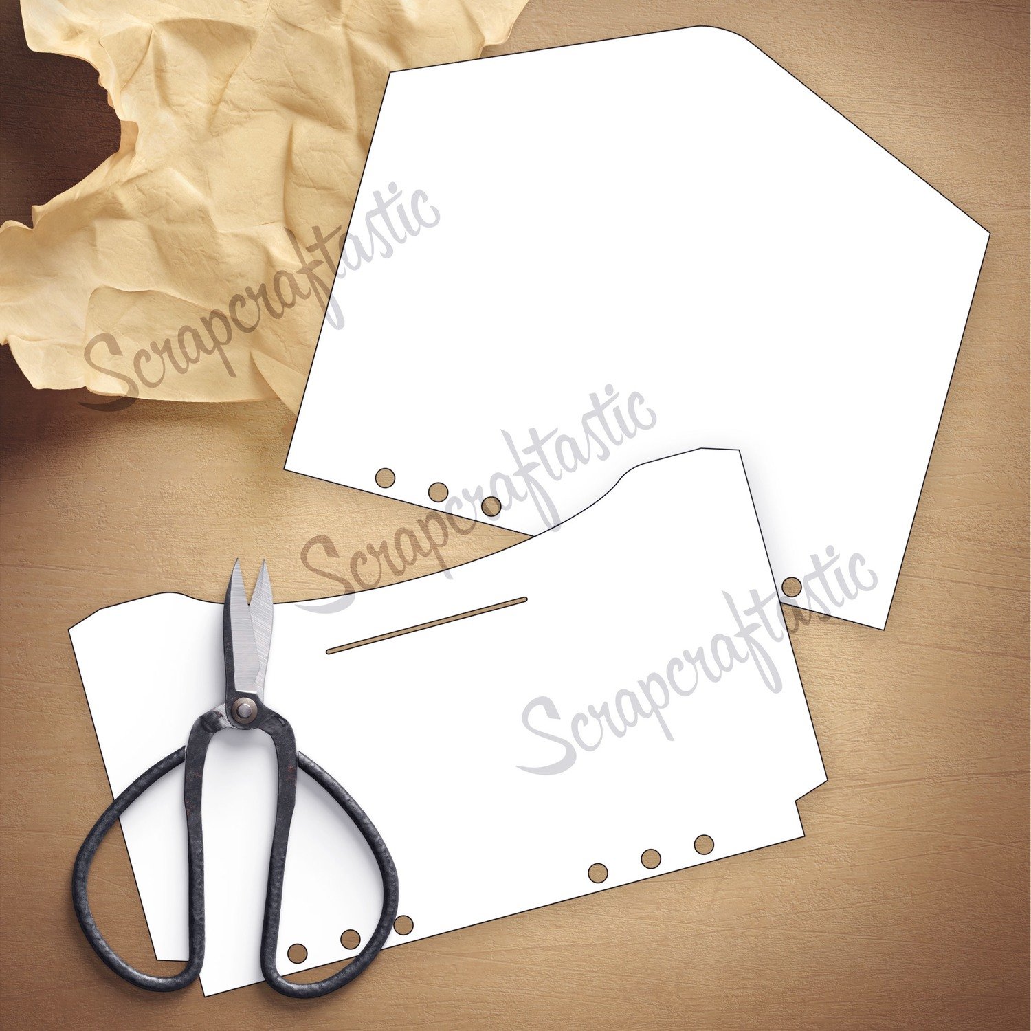 HALF LETTER / A5 RINGS - Envelope Template & Cut Files