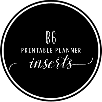 B6 Rings Printable Planner Inserts