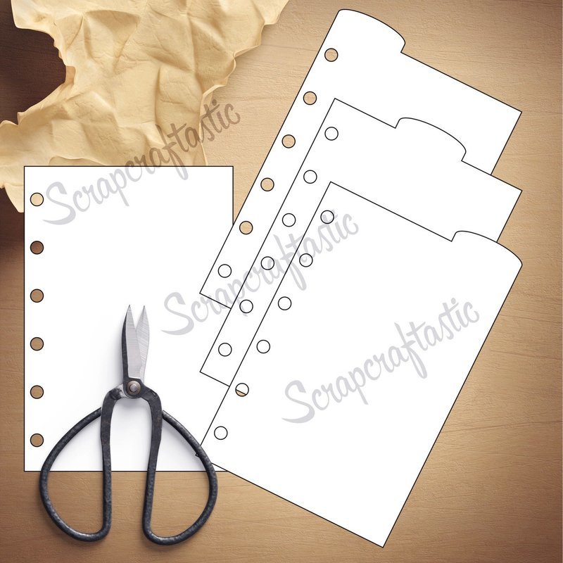 POCKET RINGS - 3 Rounded Top Tab Divider Printable Templates and Cut Files