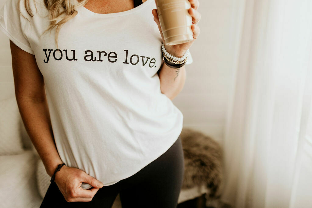 you are love white tee - SALE