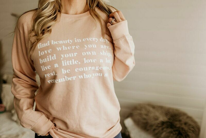 &#39;love where you are&#39; crew - SALE