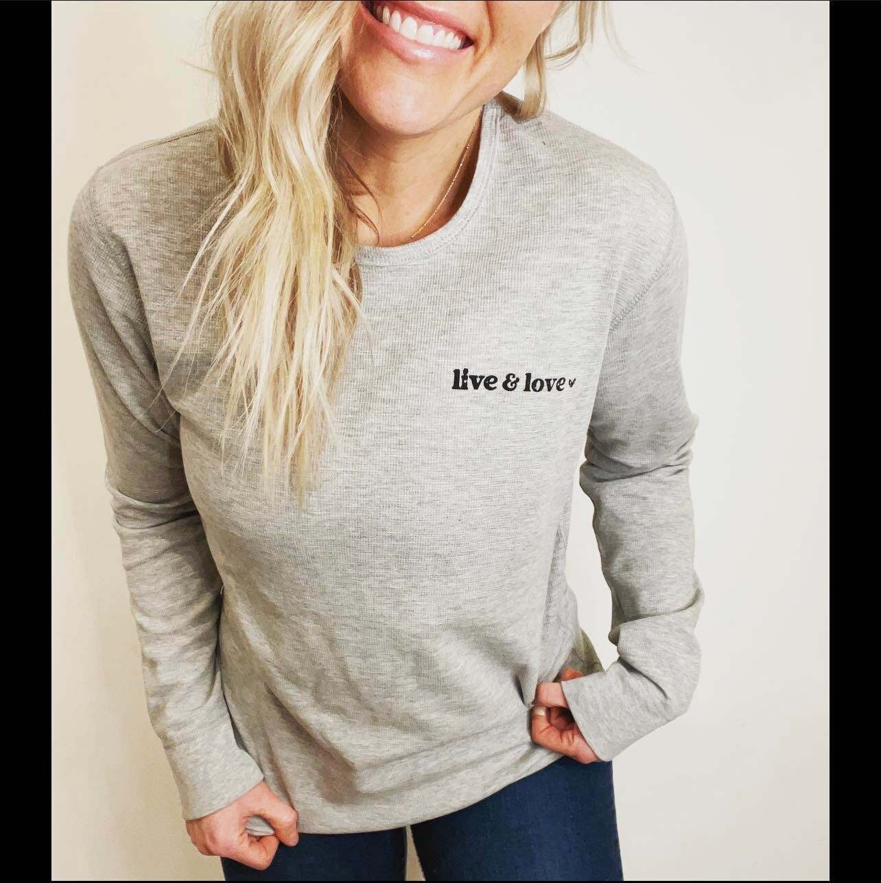 Live &amp; Love waffle long sleeve