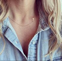 Hammered Cross necklace