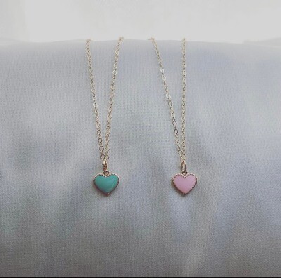 turquoise/pink heart