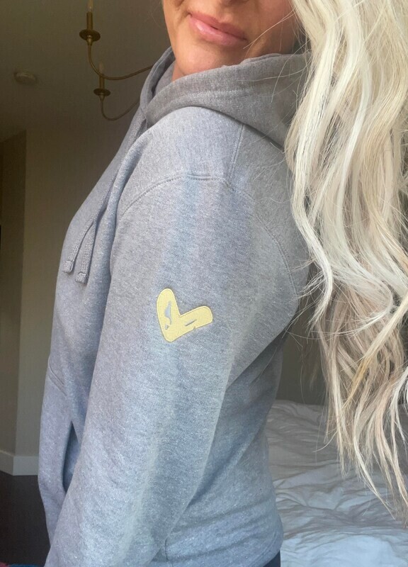 Gold Heart Hoody - GREY SALE