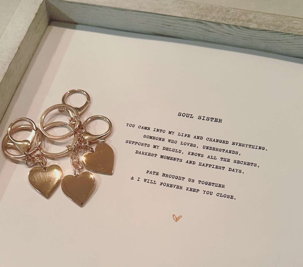 Soul Sister Heart Key chain