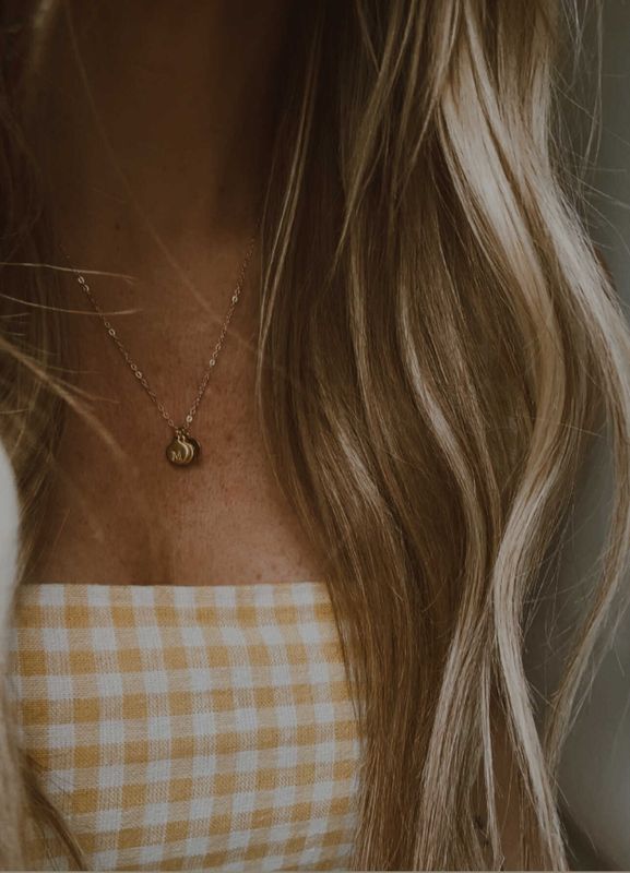 Tiny Disc Initial Necklace