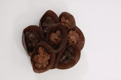 Assorted Nut Clusters in top view
