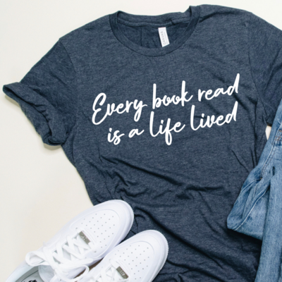Book Read Life Lived Tee
