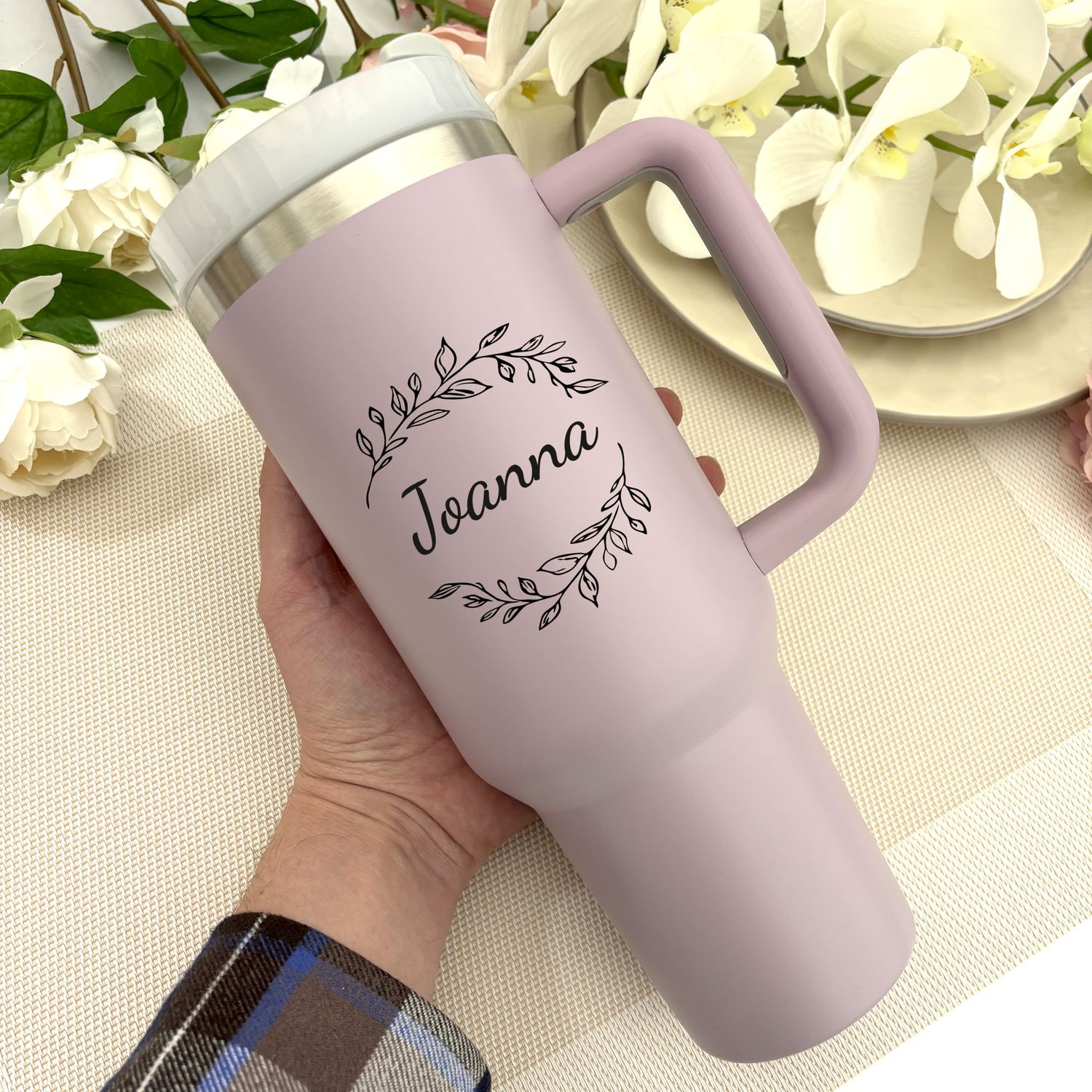 Duży kubek termiczny 1180 ml z grawerem – niezawodny termos w stylu Stanley, idealny na każdą okazję!