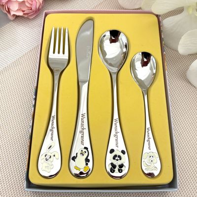 Personalizowany zestaw sztućców dla dzieci na Urodziny, Chrzest, Komunię Personalizowany zestaw sztućców dla dzieci na Urodziny, Chrzest, Komunię