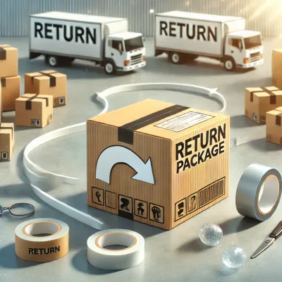 Przesyłka zwrotna i przepakowanie.