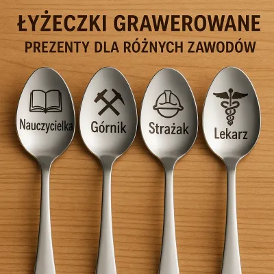 Łyżeczki grawerowane dla zawodów dla każdej profesji