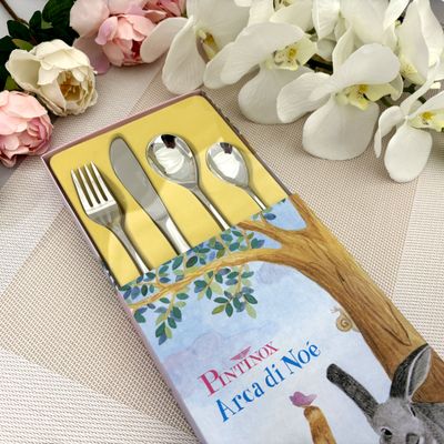 Zestaw sztućców dla dzieci z grawerem na Komunię Włochy Zestaw sztućców dla dzieci z grawerem na Komunię Włochy